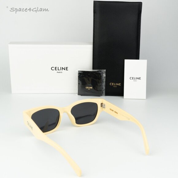 BRAND NEW Celine CL40197U 39A Shiny Light Brown Smoke Geometric Sunglasses - Picture 8 of 11